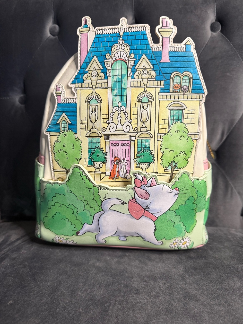 Loungefly Pastel Storybook House & Kitten Mini Backpack - Picture 7 of 15